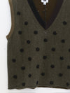 YANYAN KNITS Fall/Winter 2025: Daisy Work Jacket / V-Neck Vest / DAISY Maxi Skirt YYK-YYW24-0434-LV Vest (YYW25-2051)